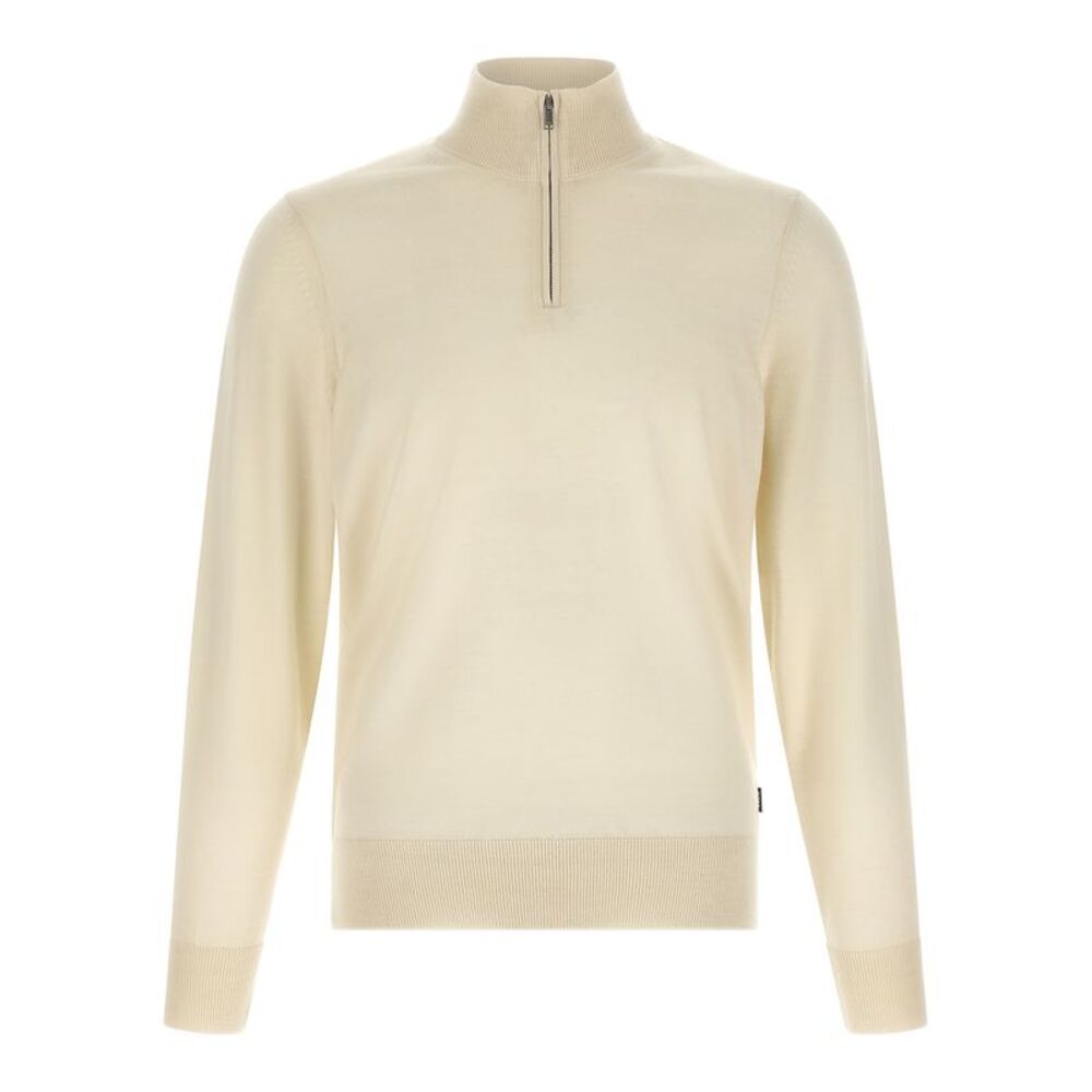 Hugo Boss Beige Virgin Wool Men's Cardigan